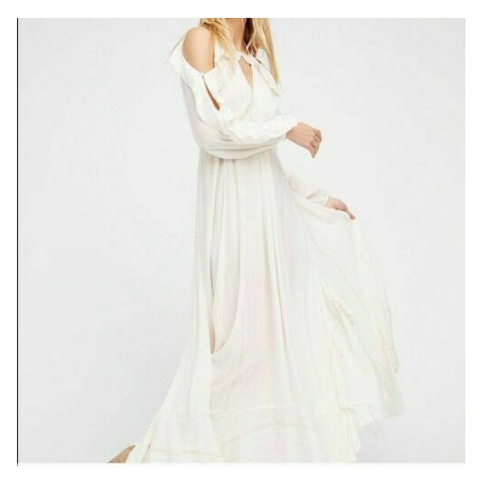 Free People The Huxley Meatllic Maxi Dress XS